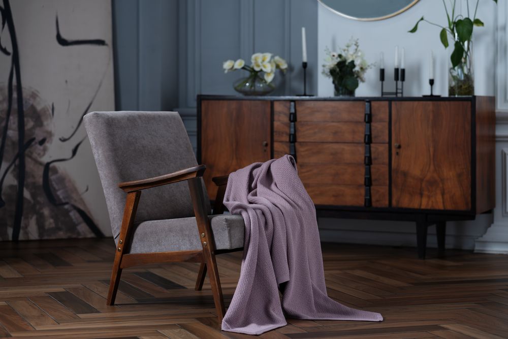 Плед Ornato, розовый (пыльная роза) / Миниатюра WWW (1000)