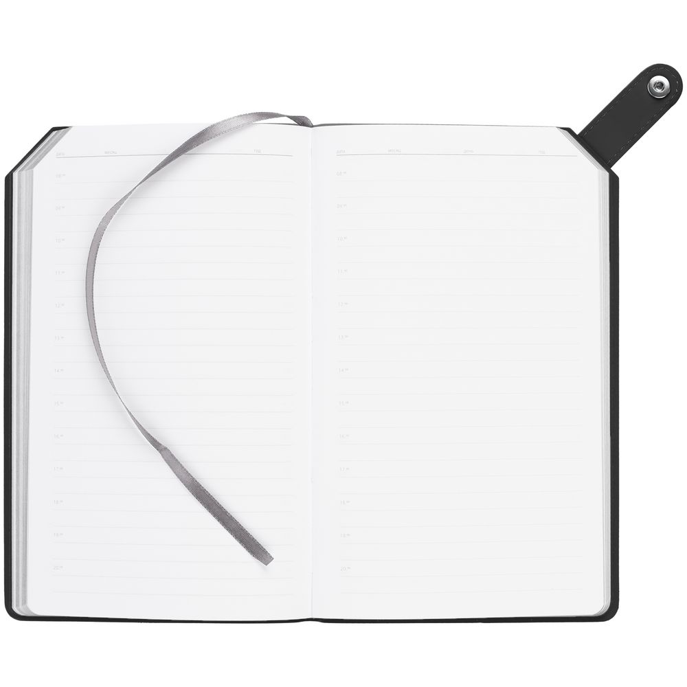 Ежедневник Corner, недатированный, серый с черным / Миниатюра WWW (1000)