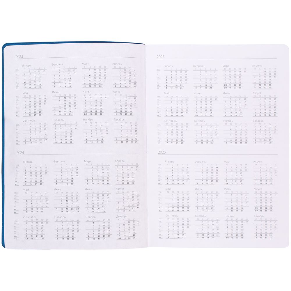 Ежедневник Flexpen Shall, недатированный, синий / Миниатюра WWW (1000)