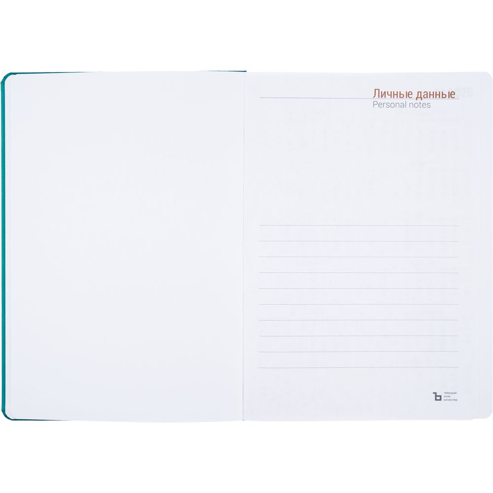 Ежедневник Basis, датированный, бирюзовый / Миниатюра WWW (1000)