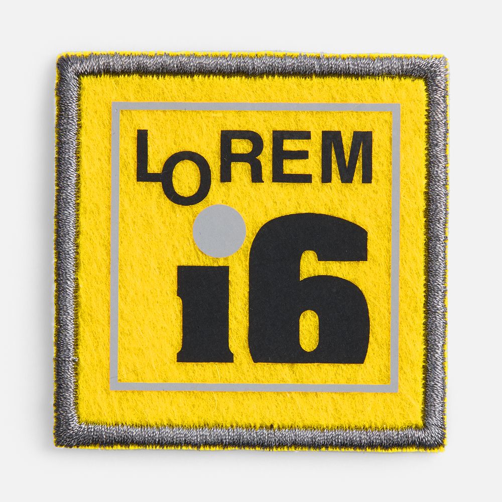 Шеврон из фетра Felt M, желтый / Миниатюра нанесения (1000)