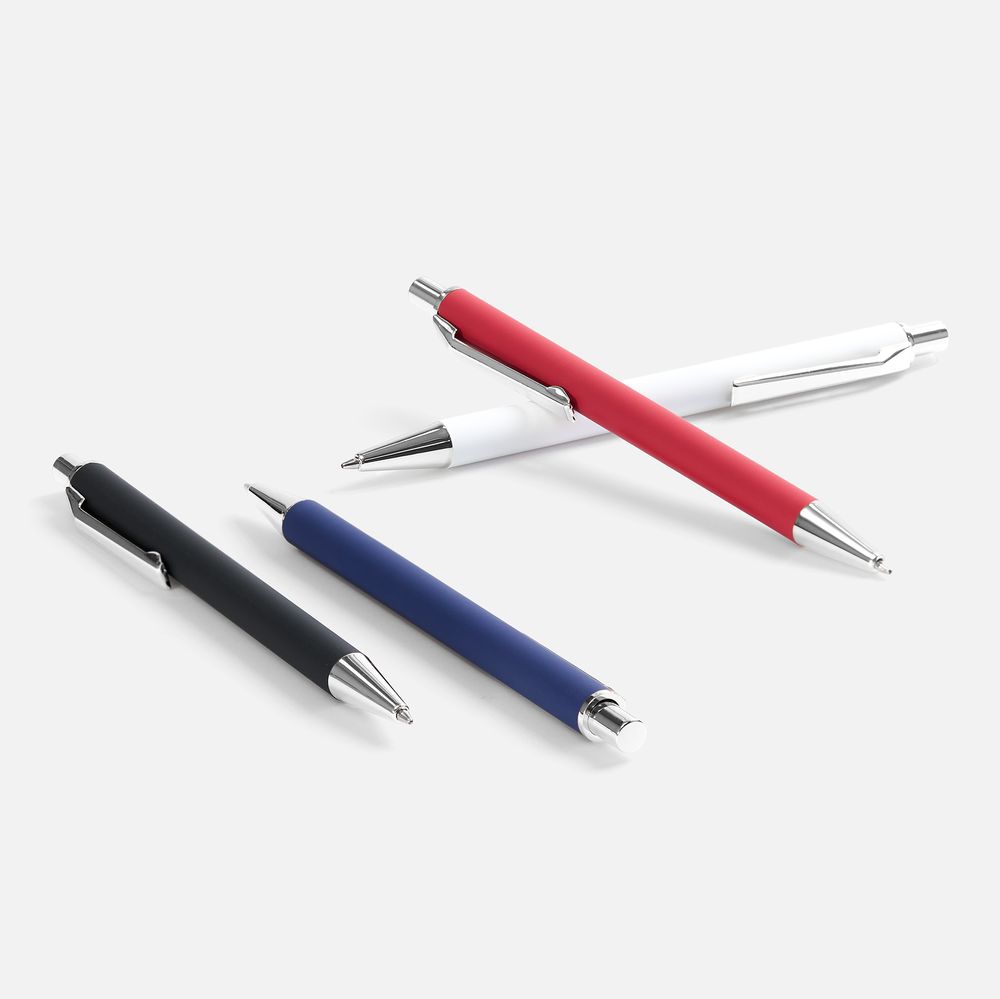 Ручка шариковая Lobby Soft Touch Chrome, черная / Миниатюра WWW (1000)