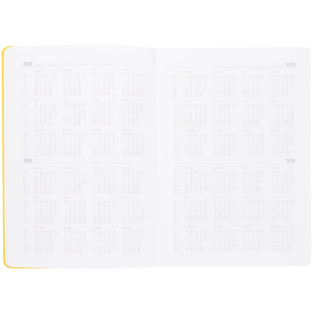 Ежедневник New Factor Metal, желтый / Миниатюра WWW (1000)