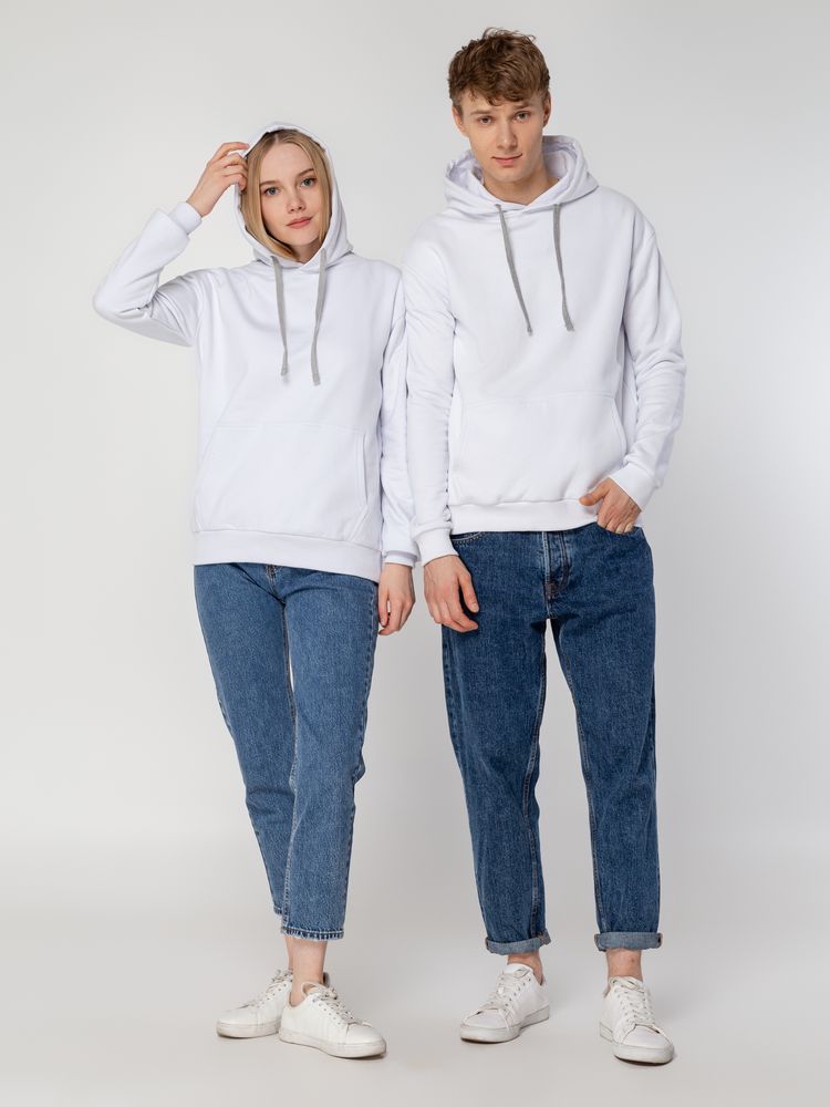 Толстовка с капюшоном Unit Kirenga Heavy, белая / Миниатюра WWW (1000)