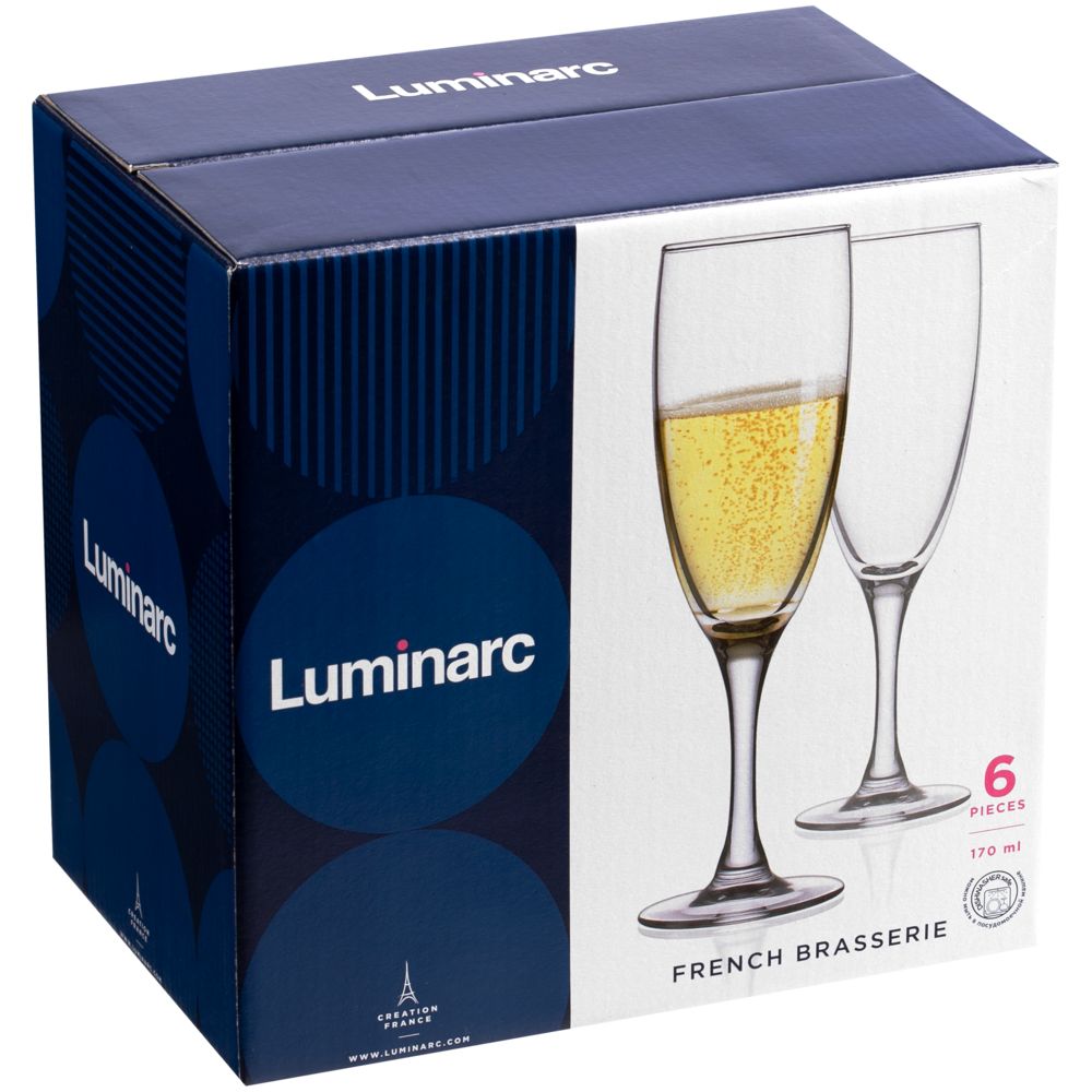 Набор из 6 бокалов для шампанского «Французский ресторанчик» / Миниатюра WWW (1000)