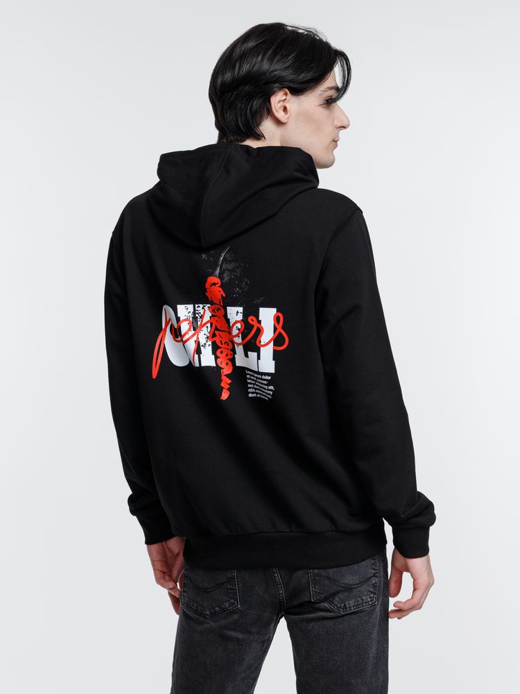 Худи унисекс с карманом на груди Chest Pocket, черное / Миниатюра WWW (1000)