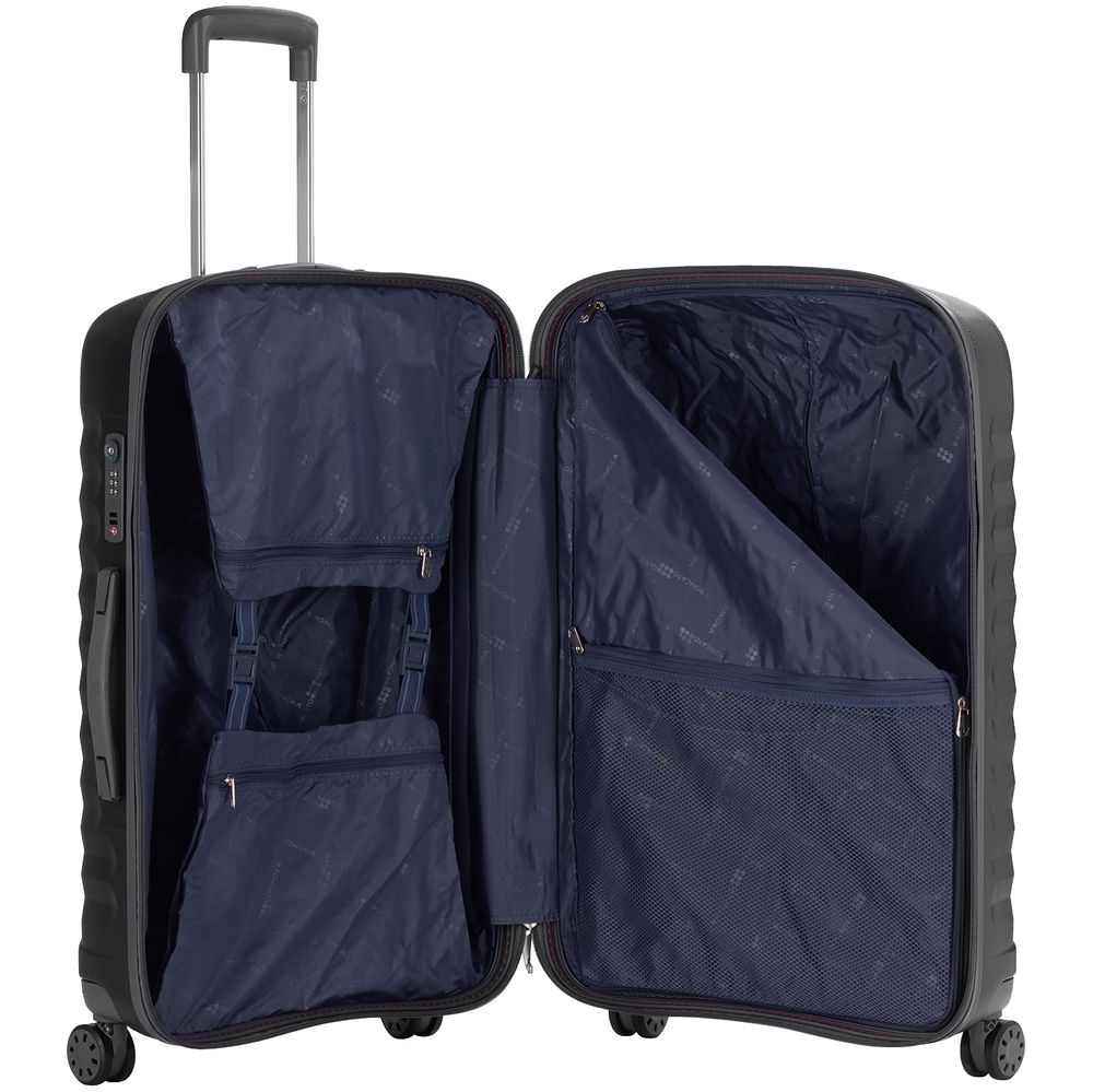 Чемодан Uno Zip Special M, черный / Миниатюра WWW (1000)