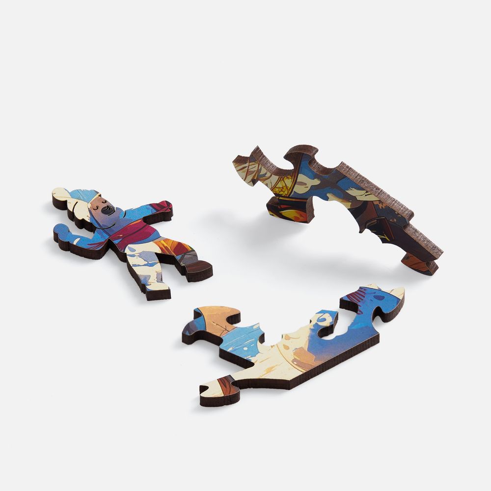 Деревянный пазл с крышкой PuzzleBox на заказ / Миниатюра WWW (1000)