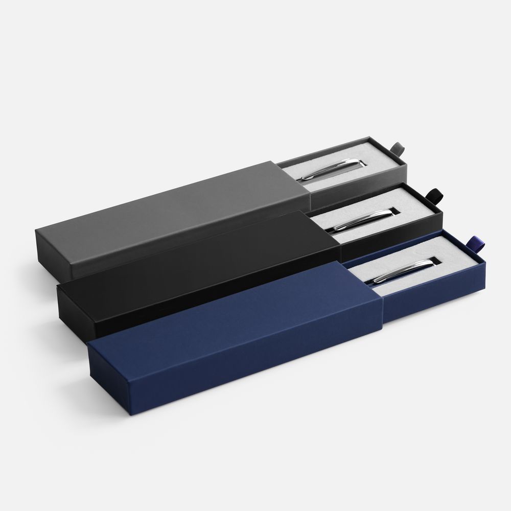 Ручка шариковая Ringa в футляре, черная / Миниатюра WWW (1000)