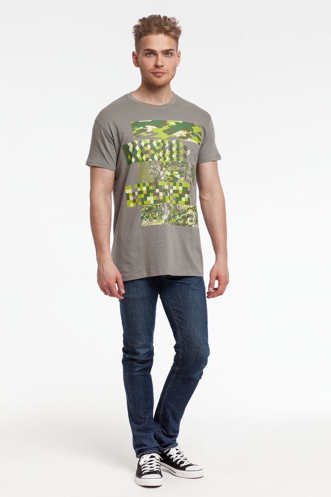 Футболка «Искусство камуфляжа», серая (стальная) / Миниатюра WWW (1000)