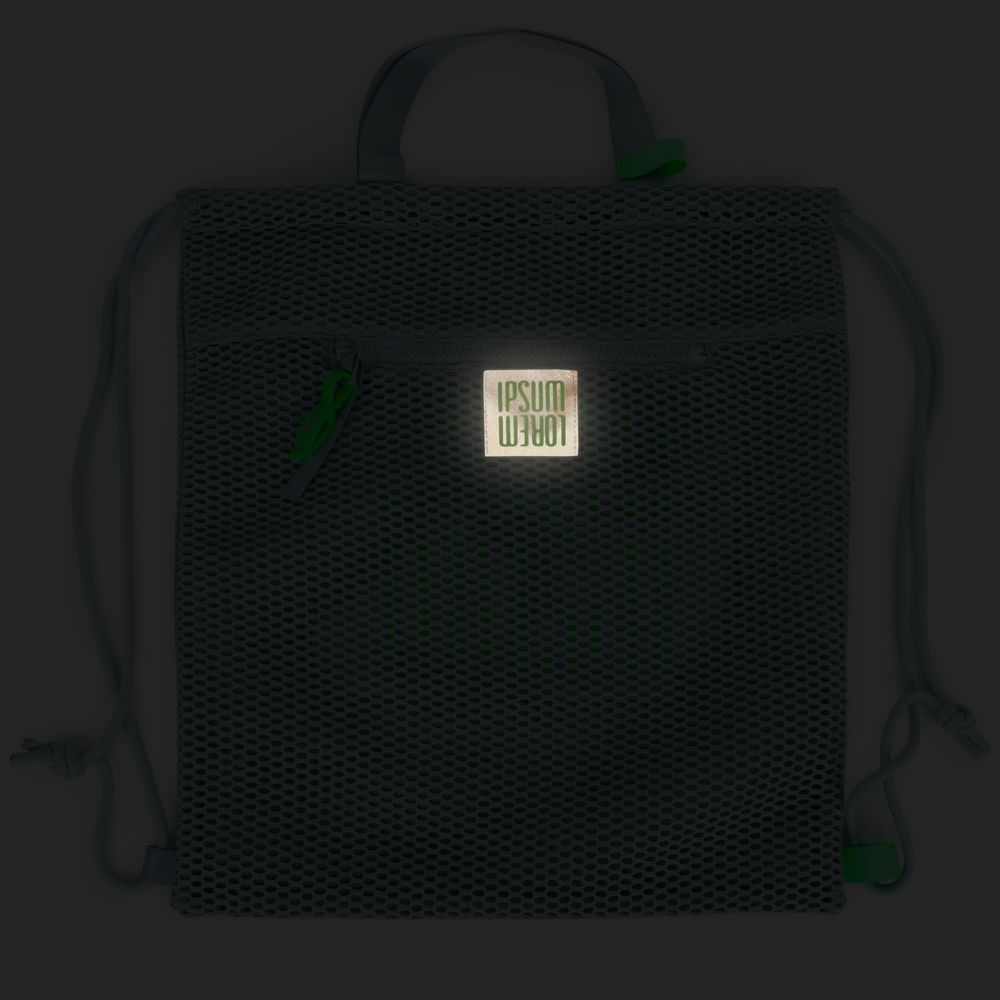 Лейбл светоотражающий Tao, L, серый / Миниатюра нанесения (1000)