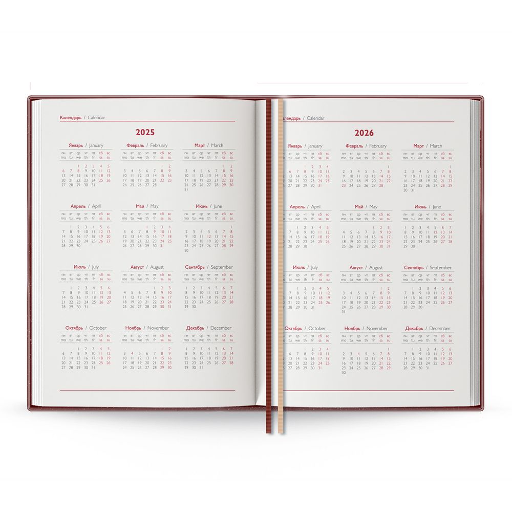 Ежедневник Lugo, датированный, коричневый / Миниатюра WWW (1000)