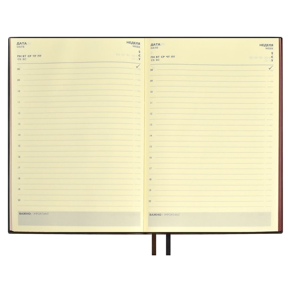 Ежедневник Avila, недатированный, коричневый / Миниатюра WWW (1000)