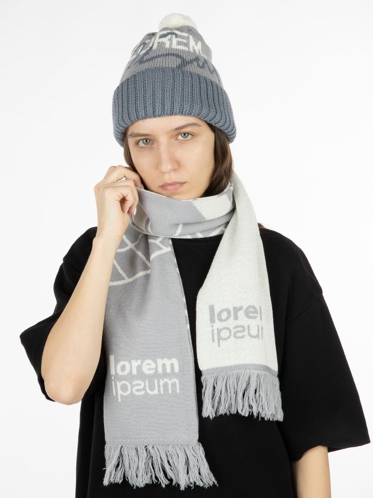 Шарф на заказ Tricksy Classic Fint, M, полушерсть / Миниатюра WWW (1000)