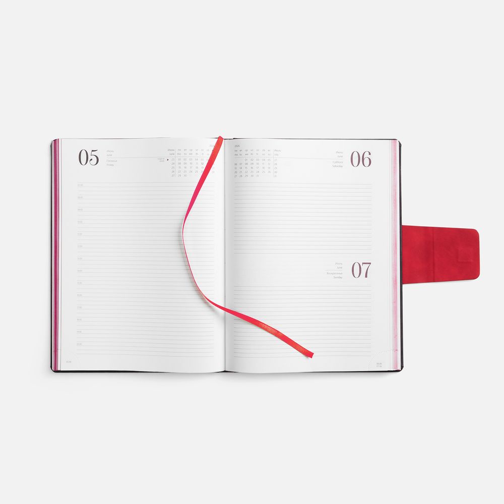 Ежедневник Grande Strap на заказ, датированный, темно-серый / Миниатюра WWW (1000)