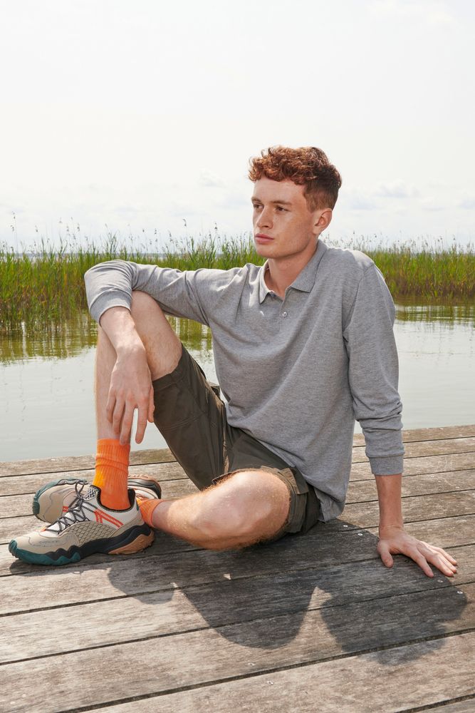 Рубашка поло унисекс с длинным рукавом Planet LSL, черная / Миниатюра WWW (1000)