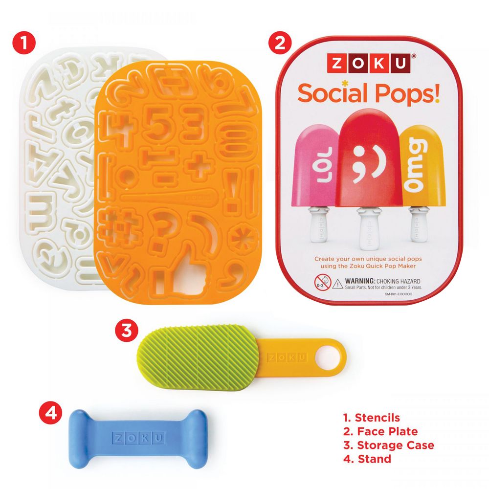 Набор для украшения мороженого Social Media Kit / Миниатюра WWW (1000)