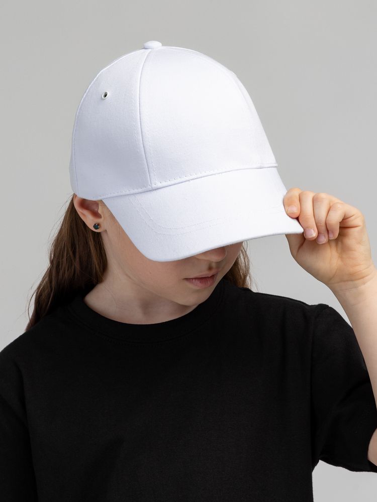 Бейсболка детская Capture Kids, белая / Миниатюра WWW (1000)