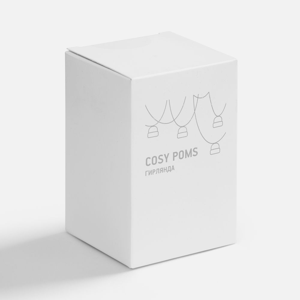 Гирлянда Cosy Poms, синяя / Миниатюра (упак) (1000)