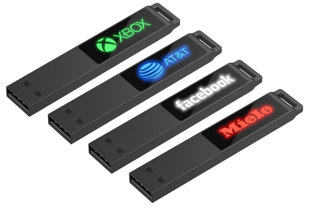 Флешка markBright Black с белой подсветкой, 32 Гб / Миниатюра WWW (1000)