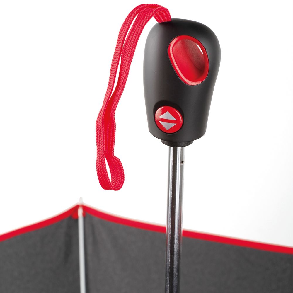 Складной зонт Drizzle, черный с красным / Миниатюра WWW (1000)