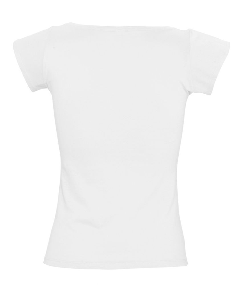 Футболка женская Melrose 150 с глубоким вырезом, белая / Миниатюра WWW (1000)