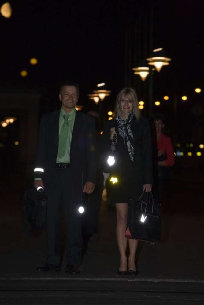 Пешеходный светоотражатель «Снежинка», синий / Миниатюра WWW (1000)