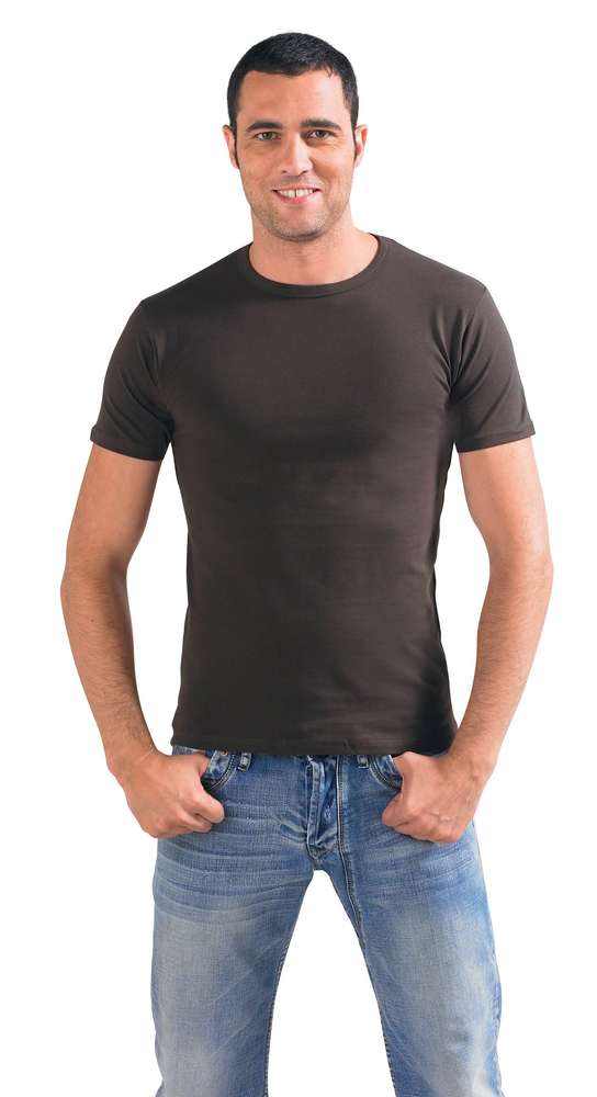 Футболка мужская Milano 190, темно-коричневая (шоколад) / Миниатюра WWW (1000)