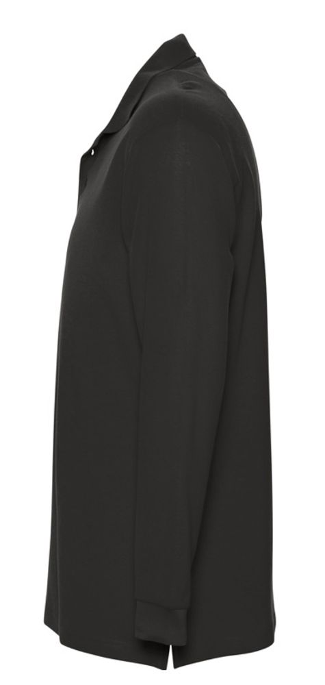 Рубашка поло мужская с длинным рукавом Star 170, черная / Миниатюра WWW (1000)