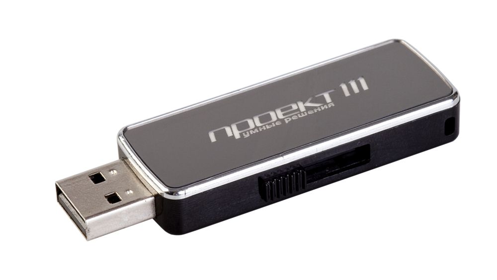 Флешка с подсветкой логотипа Highlight, черная, 8 Гб / Миниатюра WWW (1000)