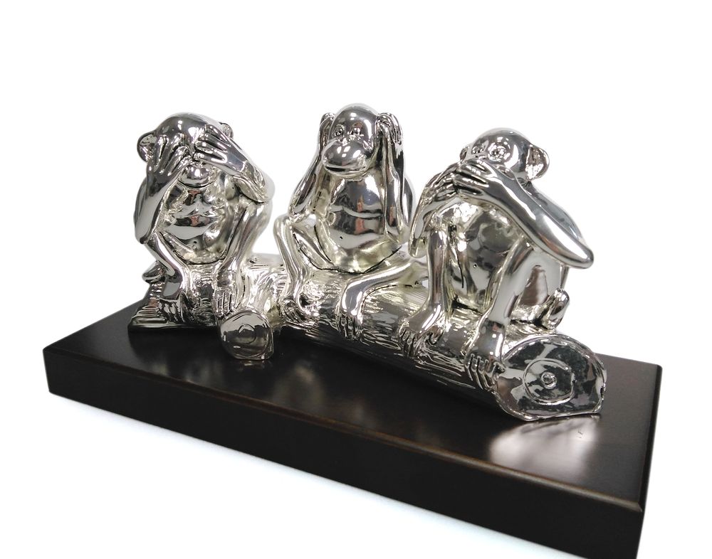 Статуэтка 'Не вижу, не слышу, не скажу' Z0430 / Миниатюра WWW (1000)