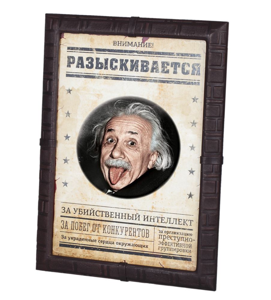 Панно-фоторамка «Внимание! Розыск», натуральная кожа / Миниатюра WWW (1000)